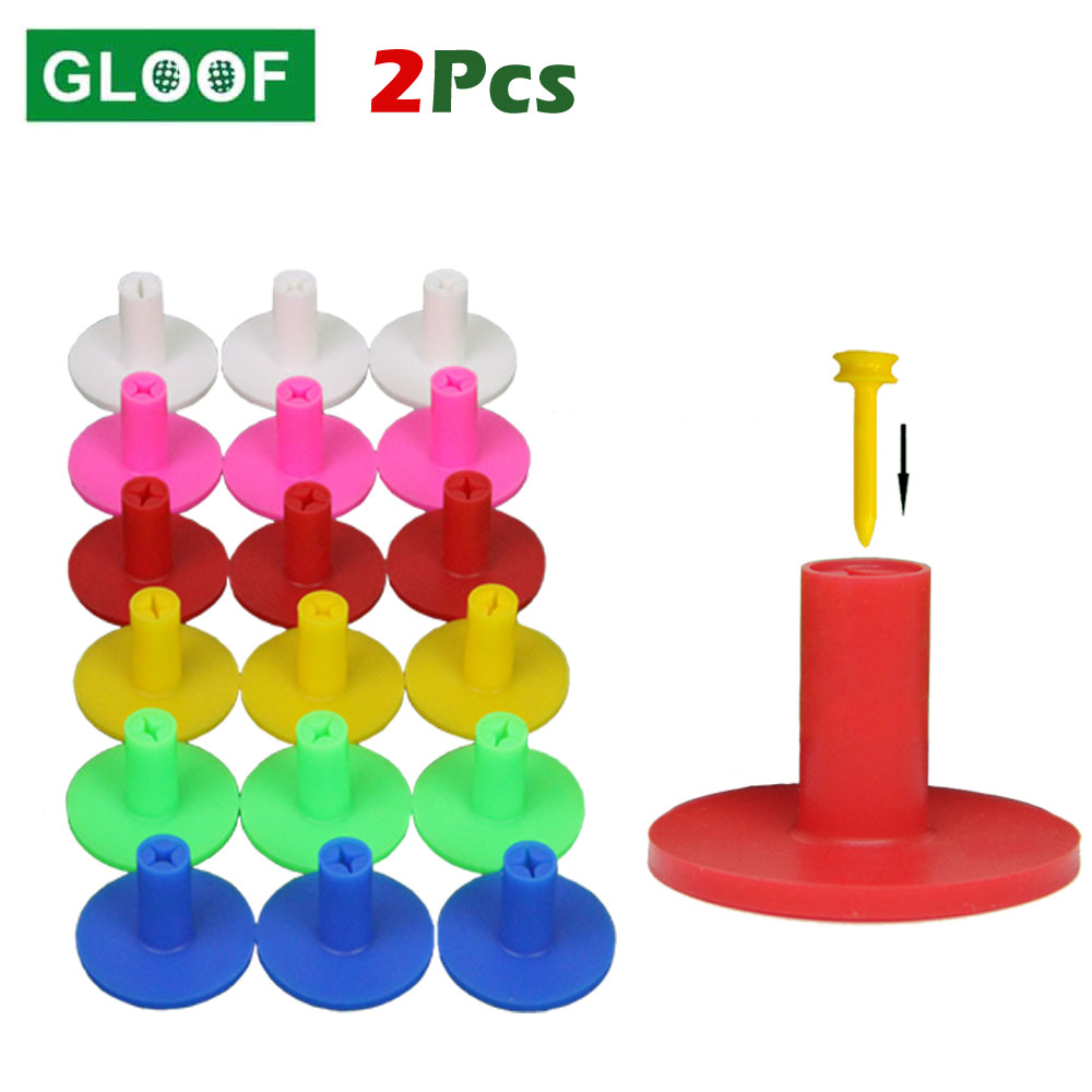 Golf Exercise Equipment - 2Pcs Rubber Golf Tees Golfer Ball