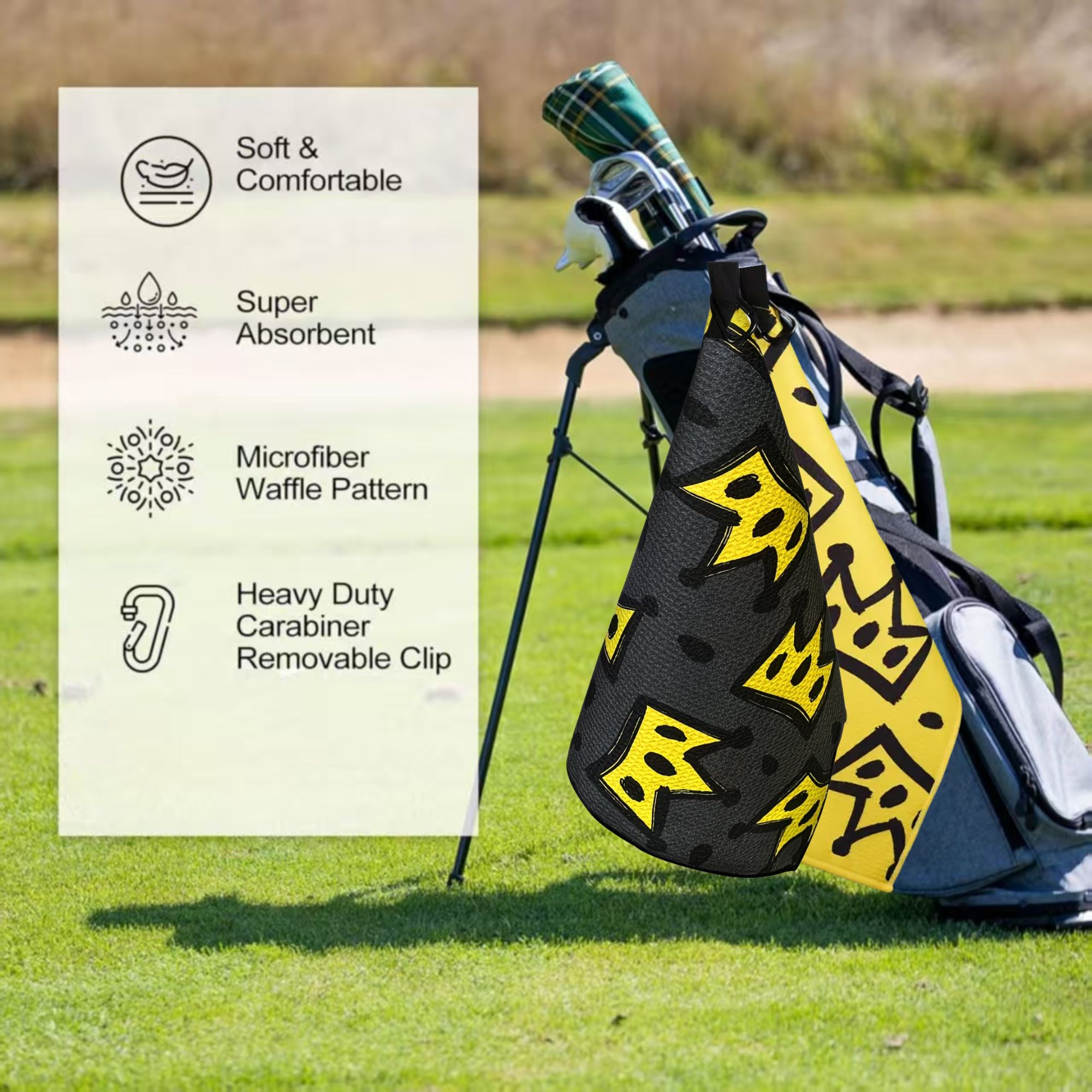 2pcs King Crown Large Golf Tow - Golf Towel Waffle review and price