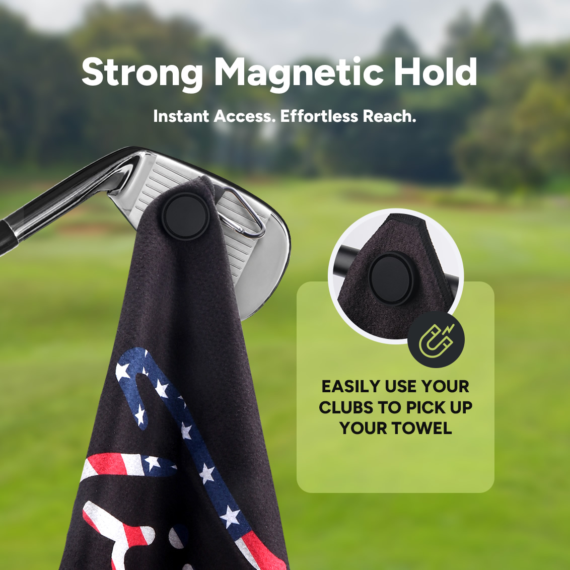 American Flag Magnetic Golf To - Golf Towel Waffle review and price