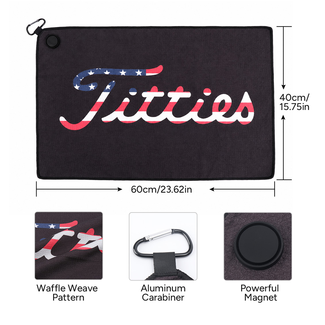 American Flag Magnetic Golf To - Golf Towel Waffle review and price